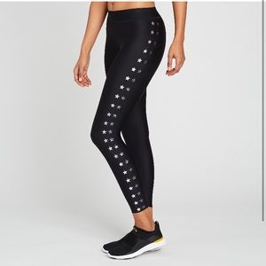 NEW+TAGS Ultracor Black Multi Star Stipe Legging S